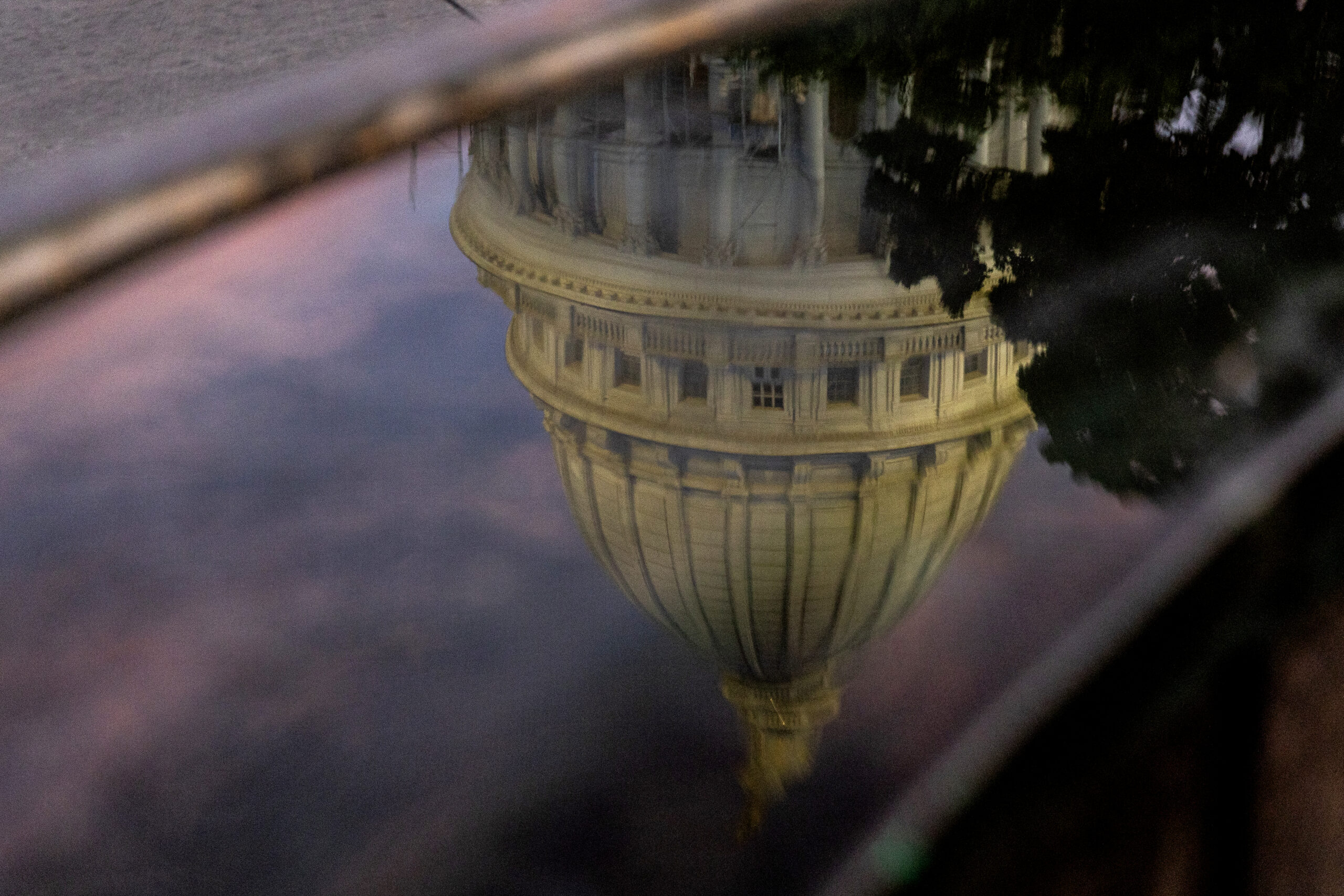 Reflection of the Capitol building in Madison, Wis., on Saturday, June 8, 2024. (Photo by Romie Avivi Stuhl/News21)