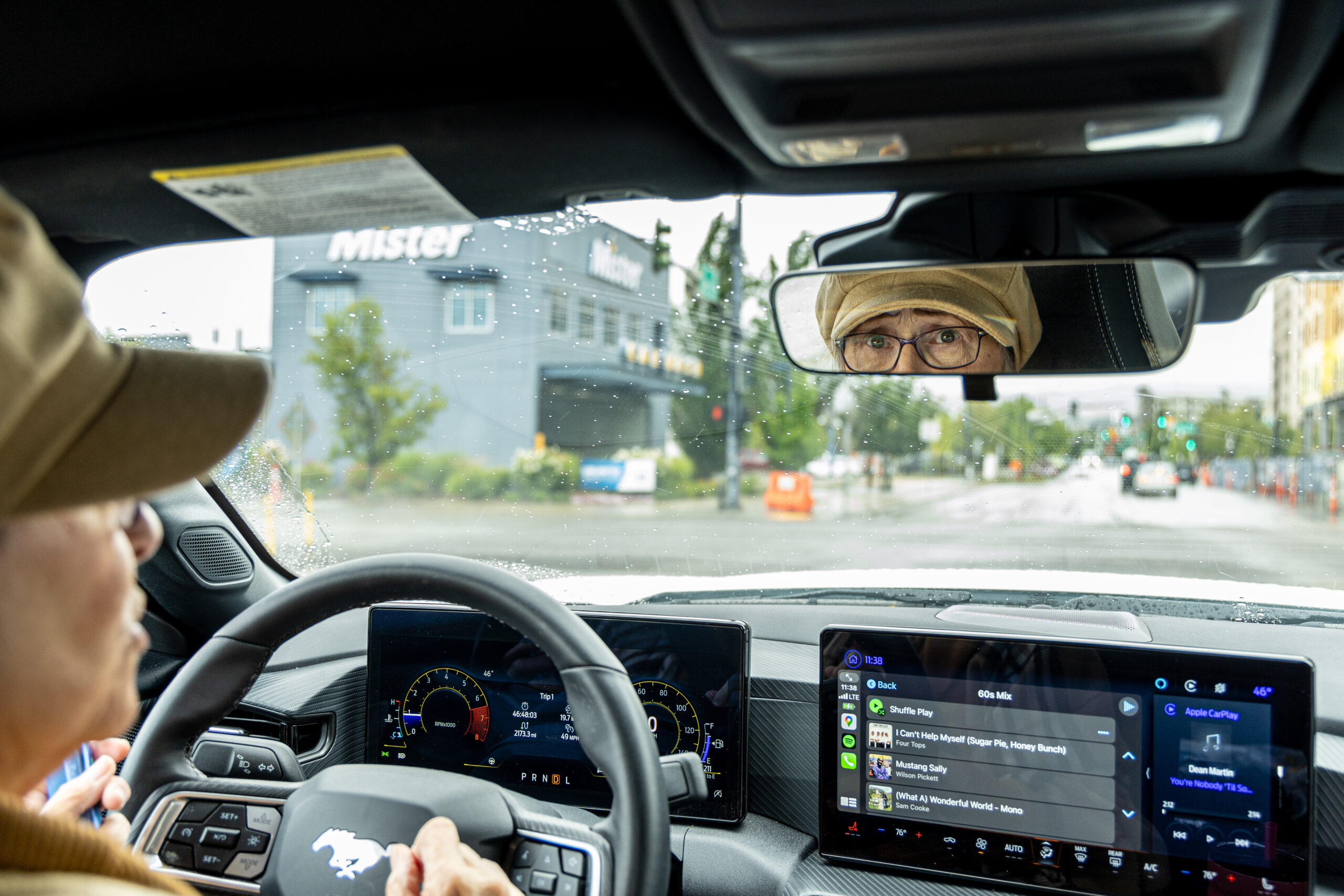 Pamela Hemphill drives through Boise, Idaho, on June 17, 2024. Hemphill served two months in prison for her actions during the Capitol insurrection. (Photo by Donovan Johnson/News21)