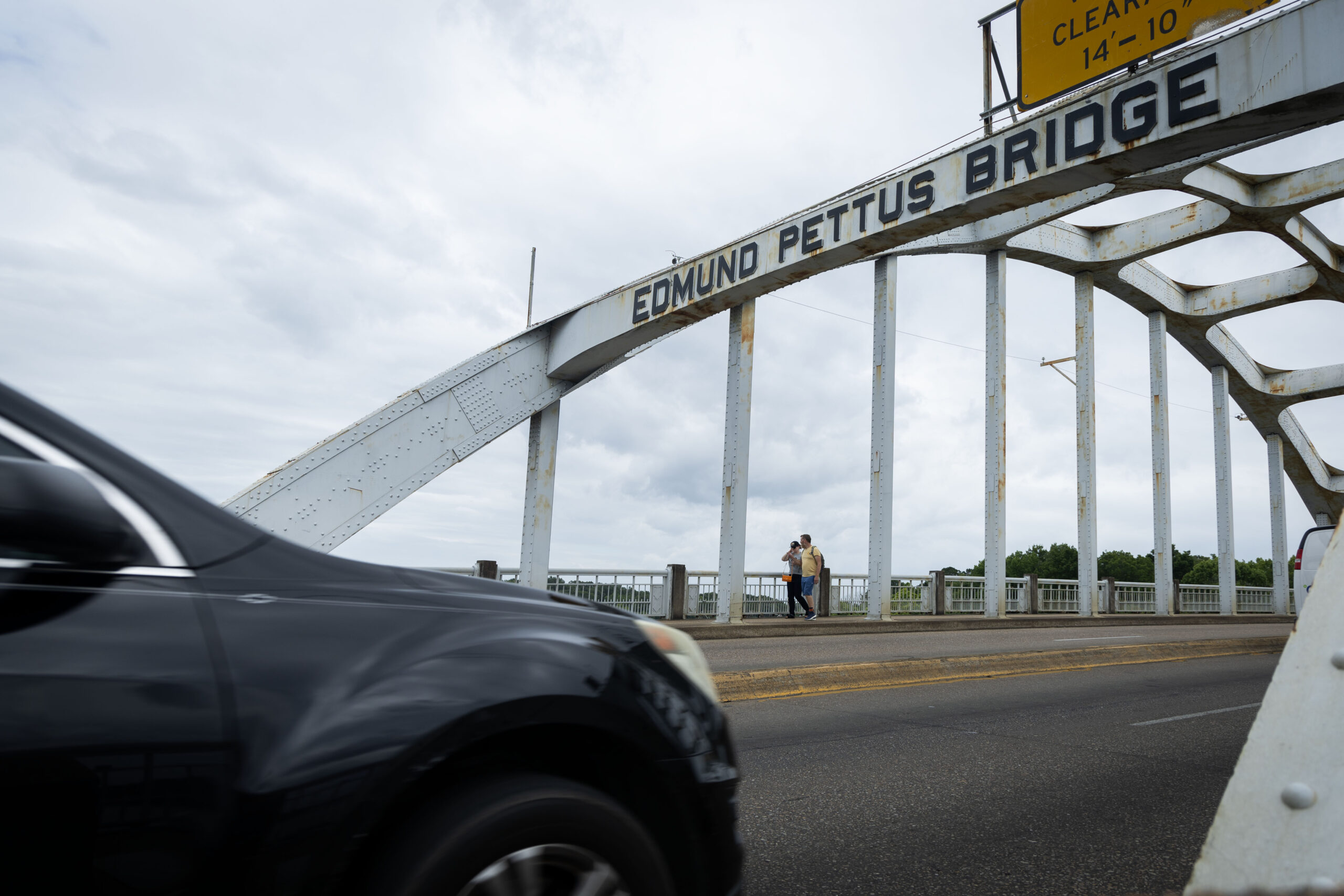 The Edmund Pettus Bridge in Selma, Ala., seen here on June 20, 2024, is the site of the 1965 Selma to Montgomery marches for voting rights during the Civil Rights Movement. (Photo by Jordan Moore/News21)